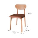Ver imagem 4 de Kit 2 Cadeiras Gala Madeira Maçica - Alt 86 X L 44 cm X P 46 cm Marrom/Cinza