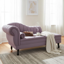 Ver imagem 1 de Recamier Decorativo Divã Amsterdã 187cm Lado Direito Veludo Rosê