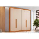 Ver imagem 1 de Guarda Roupa Solteiro 4 Portas e 4 Gavetas Bérgamo Cinamomo/off White - Conquista