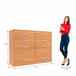 Comoda para Quarto 10 Gavetas Marbela - 3