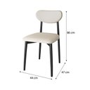 Ver imagem 4 de Kit 2 Cadeiras Gala Madeira Maçica- Alt 86 X L 44 cm X P 46 cm Marrom/Off White