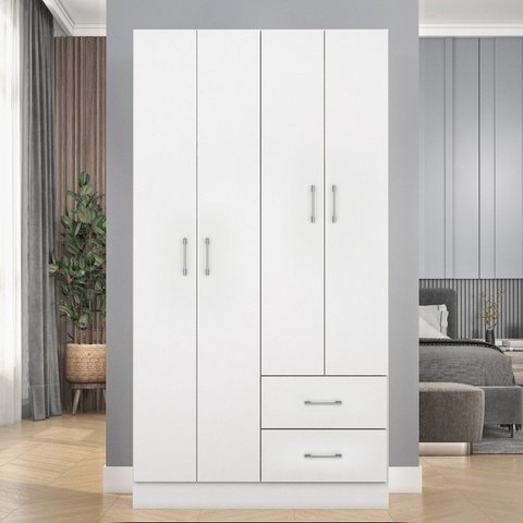 Roupeiro Panamá 4 Portas 2 Gavetas 90x170cm