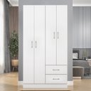 Ver imagem 1 de Roupeiro Panamá 4 Portas 2 Gavetas 90x170cm