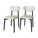 Ver imagem 1 de Kit 2 Cadeiras Gala Madeira Maçica - Alt 86 X L 44 cm X P 46 cm Bege/Off White/Preto