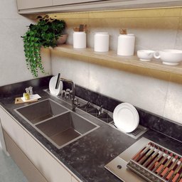 Canal Equipado Com Módulos Pratos Para Cozinha Aço Inox - 7