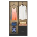 Ver imagem 4 de Guarda-Roupa Panamá 4 Portas 2 Gavetas Preto