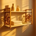 Ver imagem 2 de Prateleira Decorativa 70cm Branca com Suporte Estilo Industrial Cobre Cobreado Organizadora Decorar