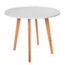 Ver imagem 1 de Mesa Jantar Leda Wood 100cm Madeira Mdf Tx Redonda