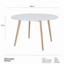 Ver imagem 2 de Mesa Jantar Leda Wood 100cm Madeira Mdf Tx Redonda