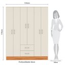 Ver imagem 2 de Guarda-roupa Jamaica 6 Portas 2 Gavetas