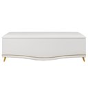 Ver imagem 6 de Cabeceira e Calçadeira Baú Cama Box Casal King Size Belize 195cm Corano Branco - Desk Design