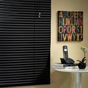 Ver imagem 2 de Persiana Horizontal PVC Preta 60 (L) x 80 (A) cm Cortina Completa C/ Kit de Instalação 0,60 x 0,80