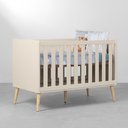 Ver imagem 1 de Berço Mini Cama Theo com Pés Retrô Natural - Areia Abra Cadabra