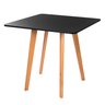 Mesa Jantar Wood Leda 80cm Quadrada Base Metal - 1