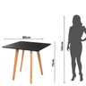 Mesa Jantar Wood Leda 80cm Quadrada Base Metal - 3