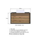 Ver imagem 4 de Gabinete de Banheiro Suspenso 80cm com 1gavetão Puxador Toalheiro Bh8040 Mel/grafite com Cuba