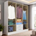 Ver imagem 4 de Guarda-Roupa Casal 6 Portas 2 Gavetas Essence Yescasa Branco