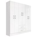 Ver imagem 2 de Guarda-Roupa Casal 6 Portas 2 Gavetas Essence Yescasa Branco