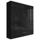 Ver imagem 2 de Guarda-Roupa Casal 6 Portas 2 Gavetas Essence Yescasa Preto