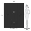 Ver imagem 4 de Guarda-roupa Jamaica 6 Portas 2 Gavetas