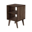 Ver imagem 3 de Mesa de Cabeceira Chennai Pé Plástico Multiuso 30x35cm Nogal
