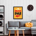 Ver imagem 2 de Quadro Melhor Pai 24x18cm - com vidro:Madeira branca