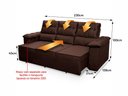 Ver imagem 3 de Sofá Retrátil Reclinável 230cm 4 Lugares com Molas Quantum King House
