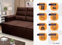 Ver imagem 2 de Sofá Retrátil Reclinável 230cm 4 Lugares com Molas Quantum King House