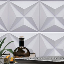 10 Placas Pvc 3d Revestimento de Parede Decorativa Estrelar Alto Relevo Quarto Sala Cozinha 25cm X 2 - 2