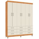 Ver imagem 2 de Guarda-roupa Paraty 6 Portas 9 Gavetas