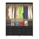 Ver imagem 4 de Guarda-Roupa Paraty 6 Portas 9 Gavetas Preto