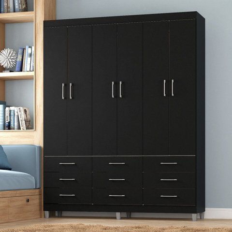 Guarda-roupa Paraty 6 Portas 9 Gavetas