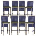 Ver imagem 1 de 8 Banqueta em Alumínio Roma Fendi Corda Náutica Tecido 13