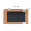 Ver imagem 4 de Painel Extensível para TV até 60 Polegadas 180CMX108CM 1 Prateleira Leme Marrom