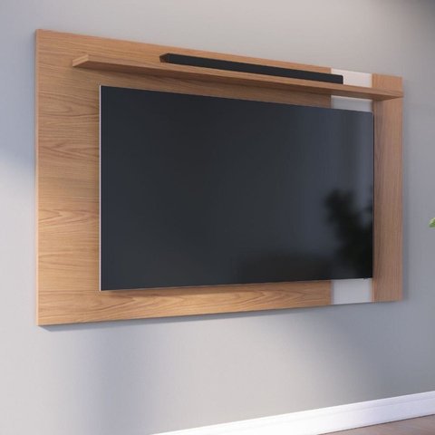 Painel Extensível para TV até 60 Polegadas 180CMX108CM 1 Prateleira Leme Marrom