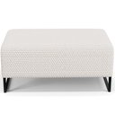Ver imagem 5 de Puff Decorativo Sala de Estar Cléo Base de Ferro Preto 90 cm W01 Bouclê Cru - Lyam