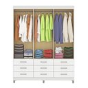 Ver imagem 4 de Guarda-Roupa Paraty 6 Portas 9 Gavetas Branco