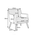 Ver imagem 2 de Kit 2 Poltronas Nagoya Pés Madeira Corano Branco Gran Belo