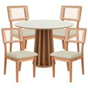 Ver imagem 1 de Conjunto de Jantar Mesa 4 Cadeiras Mdf