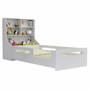 Ver imagem 3 de Cama Infantil Solteiro Moderna com Cabeceira Estante para Brinquedos