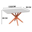 Ver imagem 3 de Conjunto Sala de Jantar 2 Cadeiras Mesa Retangular Tampo Laqueado com Vidro