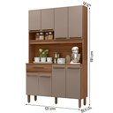 Ver imagem 4 de Armario de Cozinha Valparaiso 120 Cm com 8 Portas e 1 Gaveta Freijo/moka