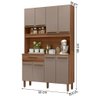 Armario de Cozinha Valparaiso 120 Cm com 8 Portas e 1 Gaveta Freijo/moka - 4