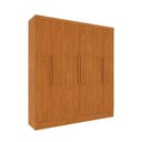 Ver imagem 2 de Quarto Casal Completo Guarda Roupa 6 Portas Munique, Cama Casal Monaco e Cômoda Chicago Espresso Móv Bege/Cinamomo