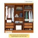 Ver imagem 6 de Quarto Casal Completo Guarda Roupa 6 Portas Munique, Cama Casal Monaco e Cômoda Chicago Espresso Móv Bege/Cinamomo