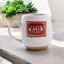 Ver imagem 1 de Caneca de Cerâmica Oval 400ml Muito Amor e Café Presente