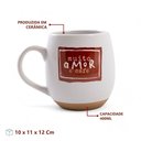 Ver imagem 4 de Caneca de Cerâmica Oval 400ml Muito Amor e Café Presente