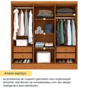 Ver imagem 4 de Quarto Casal Completo Guarda Roupa 6 Portas Munique, Cama Casal Monaco e Cômoda Chicago Espresso Móv