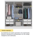 Ver imagem 4 de Quarto Casal Completo Guarda Roupa 6 Portas Munique, Cama Casal Monaco e Cômoda Istambul Espresso Mó Branco/Neve
