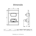 Ver imagem 3 de Conjunto Interruptor 1 Tecla Simples 10a + 1 Tomada 2 Pólos e 1 Terra Tam. 4 X 2 Branco Durín